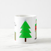 Weihnachts-Elf-Tasse - gestreiftes Geschenkpaket Kaffeetasse (Mittel)