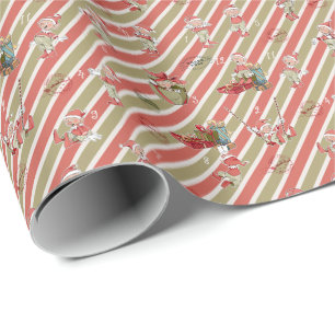 Weihnachts-Elf-Verpackungspapier von Santa Claus Geschenkpapier