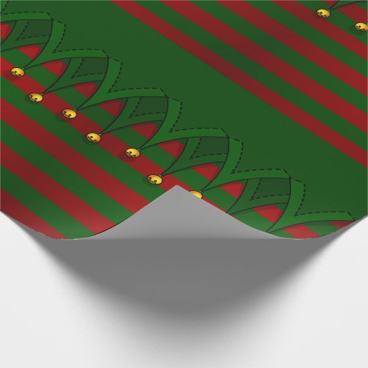Weihnachts-Elf Wrapping Paper Niedlich Elf Geschen Geschenkpapier (Ecke)