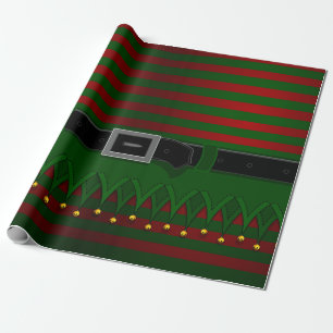 Weihnachts-Elf Wrapping Paper Niedlich Elf Geschen Geschenkpapier