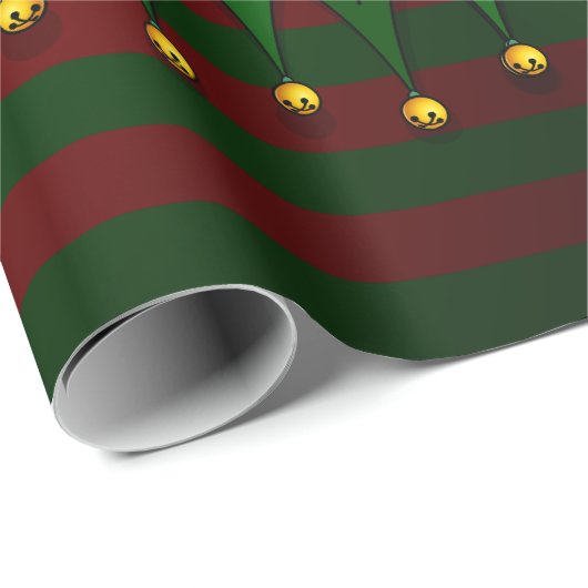 Weihnachts-Elf Wrapping Paper Niedlich Elf Geschen Geschenkpapier (Rolleneckpunkt)