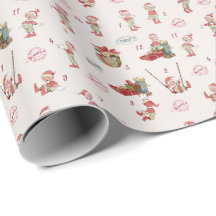 Weihnachts-Elf-Wrapping Paper vom Weihnachtsmann