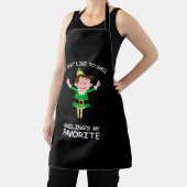 Weihnachts-Elf-Zitat Lächeln Shirt Schürze (InSitu)