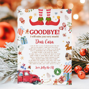 Weihnachts-Elfen-Abschiedsbriefkarte Einladung