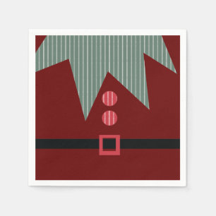 Weihnachts-Elfen-Anzug Feiertags-Party Serviette