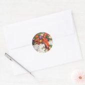 Weihnachts-Elfen Geschenk Wrapping Runder Aufkleber (Umschlag)