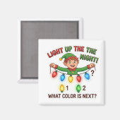 Weihnachts-Elfen-Lichter-Muster-Logik-Spiel-Magnet Magnet (Vorderseite/Rückseite)