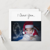 Weihnachts-Eltern-Vorschlag Baby mit Weihnachtsman Karte (Vorderseite/Rückseite Beispiel)