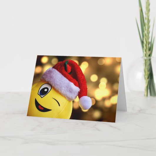 Weihnachts-Emoji-Feiertagskarte Feiertagskarte (Vorderseite)