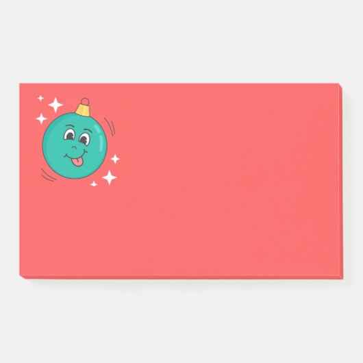 Weihnachts-Emoji-Lächeln Post-it Klebezettel (Vorderseite)