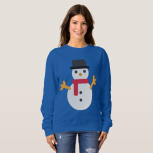 Weihnachts-Emoji-Schneemann Frauen Sweatshirt