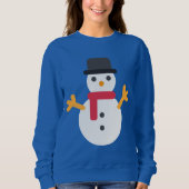 Weihnachts-Emoji-Schneemann Frauen Sweatshirt (Vorderseite)