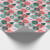 Weihnachts-Emoji-Wrapping Geschenkpapier (Ecke)