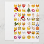 Weihnachts-Emojis Briefpapier (Vorne/Hinten)