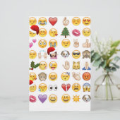 Weihnachts-Emojis Briefpapier (Stehend Vorderseite)