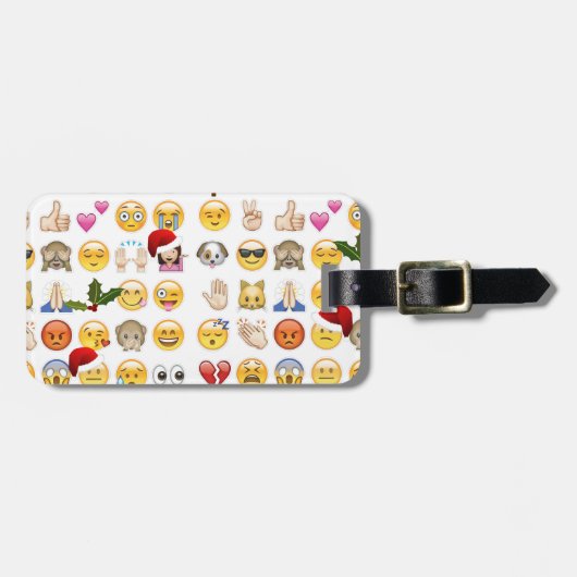 Weihnachts-Emojis Gepäckanhänger (Vorderseite horizontal)