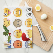 Weihnachts-Emojis Handtuch (Viertel Falte)