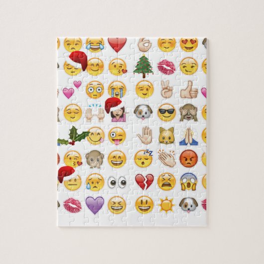 Weihnachts-Emojis Puzzle (Vertikal)