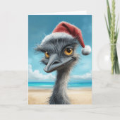 Weihnachts-Emu Feiertagskarte (Vorderseite)