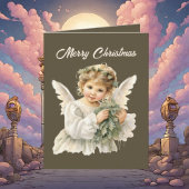 Weihnachts-Engel Aquarell hinzufügen Text Feiertagskarte