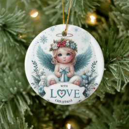 Weihnachts-Engel-Baby-Ornament Keramik Ornament