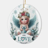 Weihnachts-Engel-Baby-Ornament Keramik Ornament (Links)