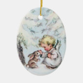 Weihnachts-Engel-Baby und Sonntag Keramik Ornament (Vorne)