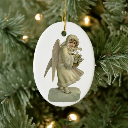 Weihnachts-Engel-Blume, Viktorianischer Die Keramik Ornament (Baum)