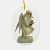 Weihnachts-Engel-Blume, Viktorianischer Die Keramik Ornament (Hinten)