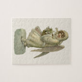 Weihnachts-Engel-Blume, Viktorianischer Die Puzzle (Horizontal)