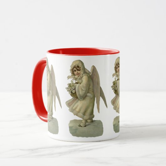 Weihnachts-Engel-Blume, Viktorianischer Die Tasse (Vorderseite Links)
