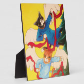 Weihnachts-Engel-Cherub-Katzen Fotoplatte (Seite)