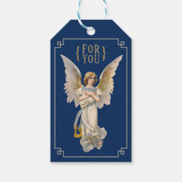 Weihnachts-Engel Dark Blue Holiday-Geschenk Tag Geschenkanhänger