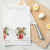 Weihnachts-Engel Extravagant Frohe Weihnachtstypog Geschirrtuch (Viertel Falte)