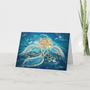 Weihnachts-Engel-Faltenkarte Karte