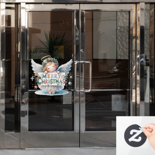 Weihnachts-Engel-Fensterklammer Fensteraufkleber (Büro Tür)