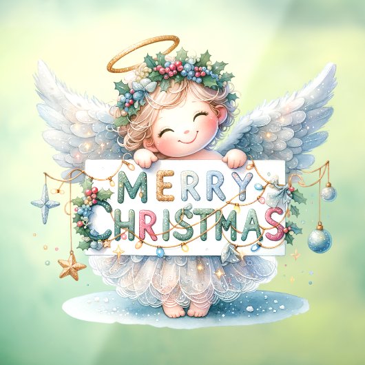 Weihnachts-Engel-Fensterklammer Fensteraufkleber (Blatt 3)