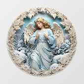 Weihnachts-Engel-Fensterklammer Fensteraufkleber (Blatt)