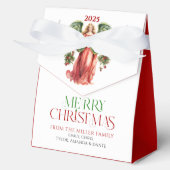 Weihnachts-Engel Frohe Weihnachtsfeier Typografie Geschenkschachtel (Vorderseite)