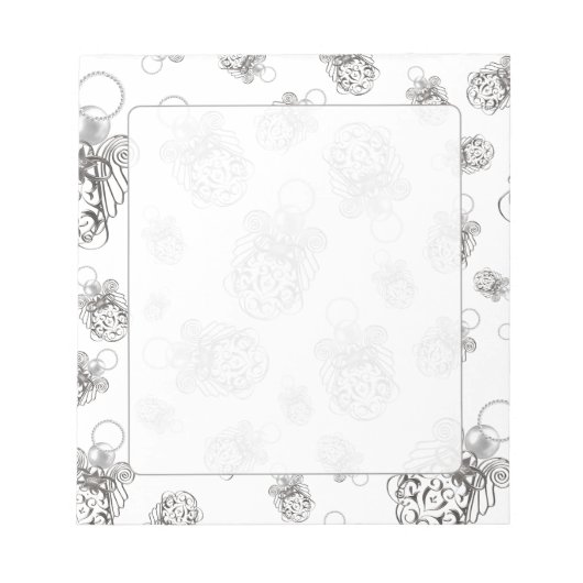 Weihnachts-Engel für den Frieden Feiertag Muster Notizblock (Vorderseite)