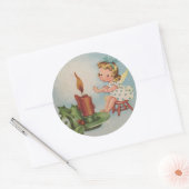 Weihnachts-Engel Gewürze durch Kerze Runder Aufkleber (Umschlag)