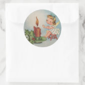 Weihnachts-Engel Gewürze durch Kerze Runder Aufkleber (Tasche)