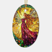 Weihnachts-Engel-Glass-Erscheinung Keramik Ornament (Links)