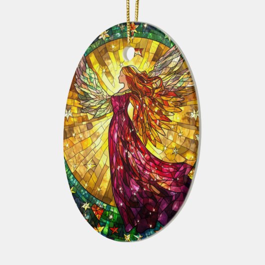 Weihnachts-Engel-Glass-Erscheinung Keramik Ornament (Links)