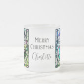 Weihnachts-Engel-Grün-Glas-Fenster Mattglastasse (Mittel)