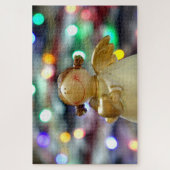 Weihnachts-Engel Holding a Liebe Herz Puzzle (Vertikal)