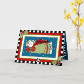 Weihnachts-Engel in Starry Sky Weihnachtskarte Karte (Gelbe Blume)