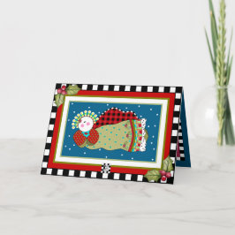 Weihnachts-Engel in Starry Sky Weihnachtskarte Karte