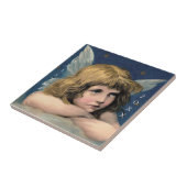 Weihnachts-Engel Kind Weißer Flügel Indiz Fliese (Seite)