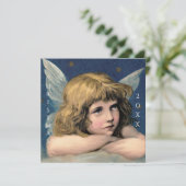 Weihnachts-Engel Kind Weißer Flügel Indiz Karte (Stehend Vorderseite)